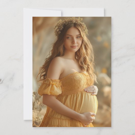 It Takes a Village Winter Photo Baby Shower Kaart (Achterkant)