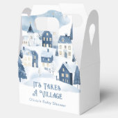 It Takes a Village Winter Snow Baby Shower Bedankdoosjes (Geopend)