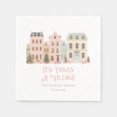 It Takes a Village Winter Whimsical Baby Shower Servet (Voorkant)