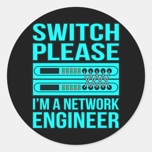 IT-technologie-programmeerprogramma voor netwerkte Ronde Sticker (Voorkant)