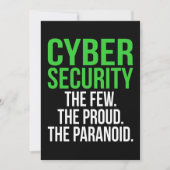 IT-technologiesoftware voor Cyber Security Compute Bedankkaart (Voorkant)