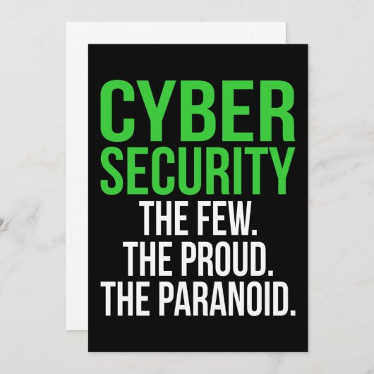 IT-technologiesoftware voor Cyber Security Compute Kaart (Voorkant / Achterkant)