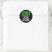 IT-technologiesoftware voor Cyber Security Compute Ronde Sticker (Tas)