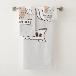 It Wasn't Me angel pug funny quote Bad Handdoek