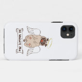 It Wasn't Me angel pug funny quote Case-Mate iPhone Case (Achterkant (horizontaal))