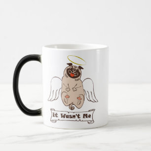 It Wasn't Me angel pug funny quote Magische Mok