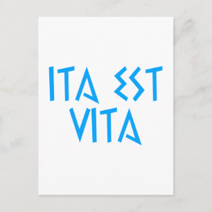 ita est vita Latein latin Briefkaart