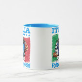 Italia 3D Forza Azzurri Soccer Mug (Centre)