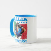 Italia 3D Forza Azzurri Soccer Mug (Devant gauche)