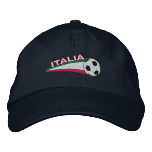 Italia azzurri geborduurd honkbal pet (Voorkant)