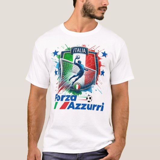 Italia Calcio 4 Stelle T-shirt (Voorkant)