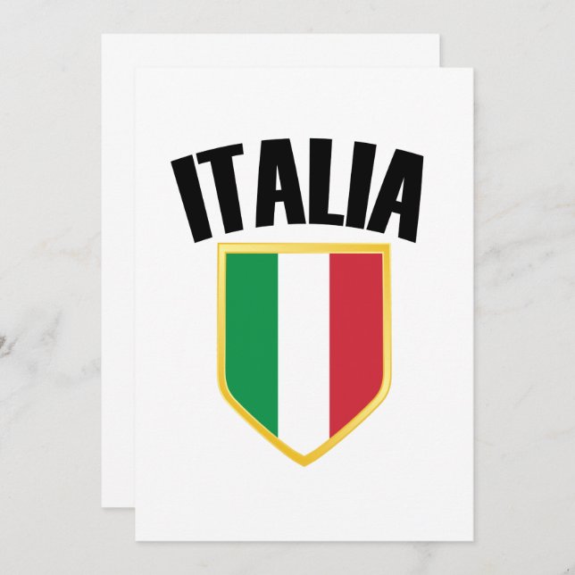 Italia Crest Italy Flag (Voorkant / Achterkant)