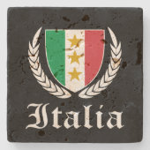 Italia Crest Stenen Onderzetter (Voorkant)