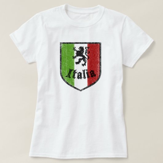 Italia Crest Yellow Womens T-Shirt (Design voorkant)