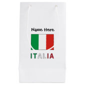 Italia e Bandiera Italiana con il Tuo Nome Klein Cadeauzakje (Voorkant)