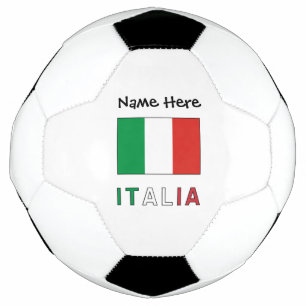 Italia e Bandiera Italiana con il Tuo Nome Soccer Voetbal