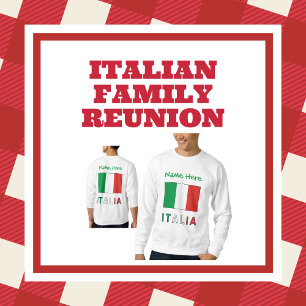 Italia en Italiaanse Vlag met Jouw Naam Trui