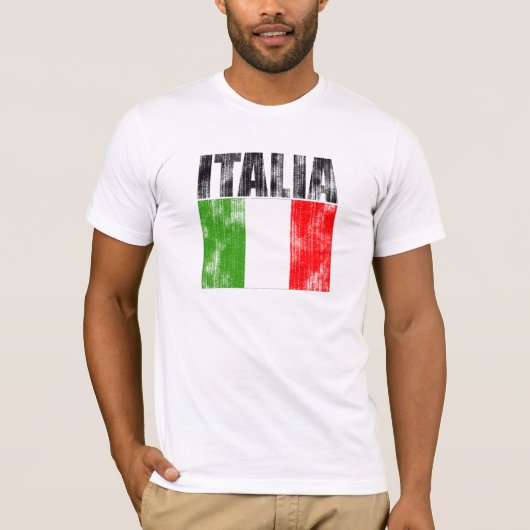 Italia Faded stijl T-Shirt (Voorkant)