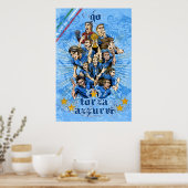 Italia Forza Azzurri Soccer Calcio art - Alejandro Poster (Keuken)