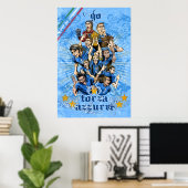 Italia Forza Azzurri Soccer Calcio art - Alejandro Poster (Thuiskantoor)