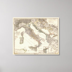 Italia, Gallia cisalpina, Sicilia, Sardinië Canvas Afdruk