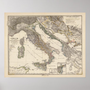 Italia, Gallia cisalpina, Sicilia, Sardinië Poster