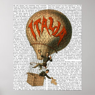Italia Hot Air Balloon Poster