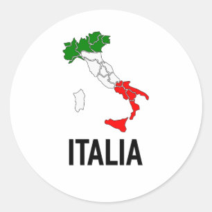  Italia Italiaans Vlag Italië Italiano T-shirt Ronde Sticker