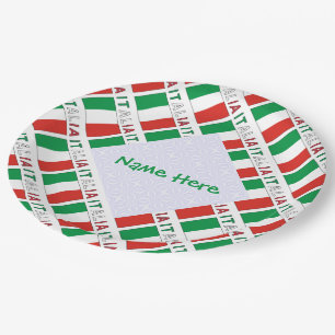 Italia Italiaanse Vlag Getegeld Groen Persoonlijk Papieren Bordje