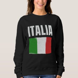 Italia Italiaanse Vlag Groot Vet Eenvoudig Land On Trui