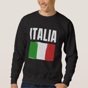 Italia Italiaanse Vlag Grote Krachtige Eenvoudige Trui