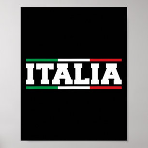 Italia Italiaanse Vlag Kaart Schild Dge Italië Spo Poster