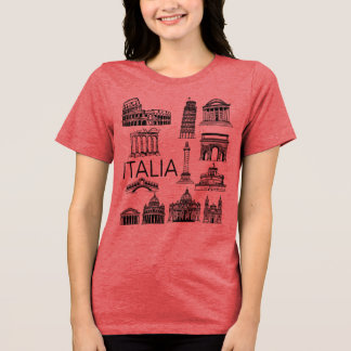 Italia Italian Monuments Tri-Blend Shirt