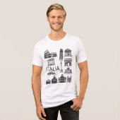Italia Italian Monuments Tri-Blend Shirt (Voorkant volledig)