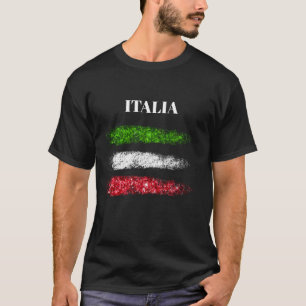 *~* ITALIA ITALIAN Simple Abstract Flag MAN T-shirt
