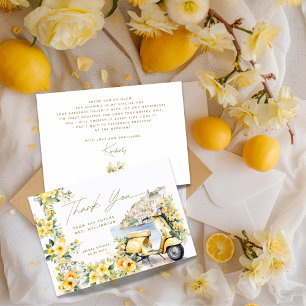 Italia Italië Positano Amalfi Vespa Bruidsmeisjesu Bedankkaart