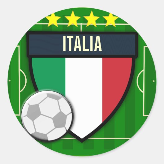 Italia Italië Ronde Sticker (Voorkant)