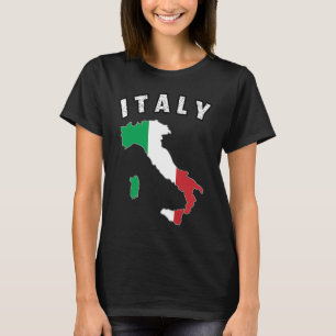 Italia Italië Vlag Souvenir Italiaanse kaart  T-shirt
