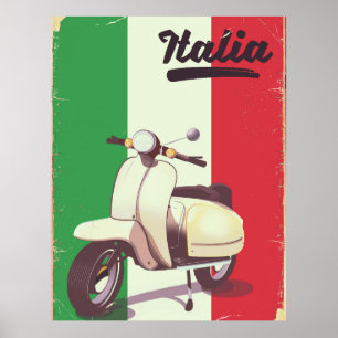 Italia Scooter Vintage poster