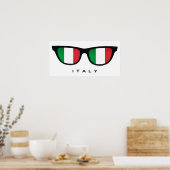 Italia Shades texte personnalisé & affiche couleur (Cuisine)