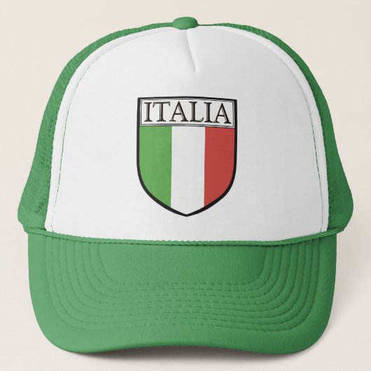 Italia Shield Pet/Italië Vlag Pet (Voorkant)
