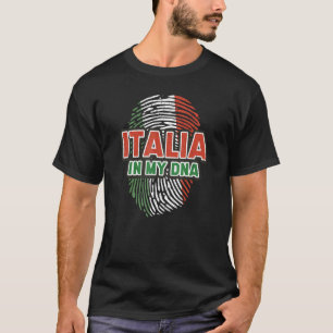 Italia Vingerafdruk DNA Shirt met de Italiaanse vl