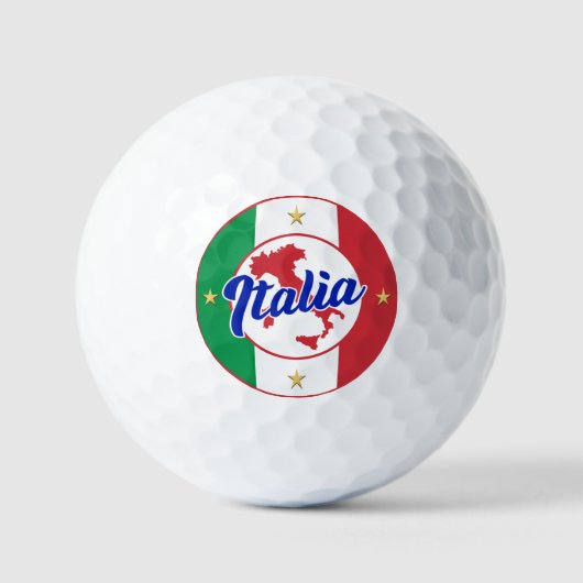 Italia Vlag & Kaart Golfballen (Voorkant)
