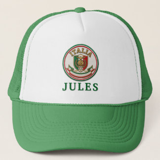Italia Voetbal Embleem Aangepaste Naam Trucker Pet