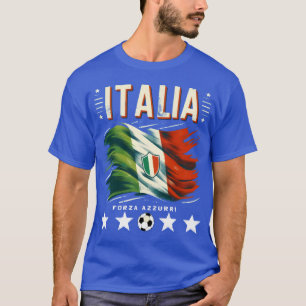 Italia Voetbal Forza Azzurri T-shirt