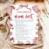 Italiaan die mama kent beste Baby shower spel Kaart