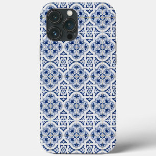 Italiaans Amalfi blauw wit tegels iPhone / iPad ca iPhone 13 Pro Max Hoesje