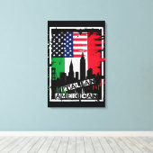 Italiaans Amerikaans Canvas Afdruk (Insitu (Houten vloer))