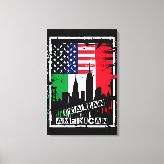 Italiaans Amerikaans Canvas Afdruk (Voorkant)