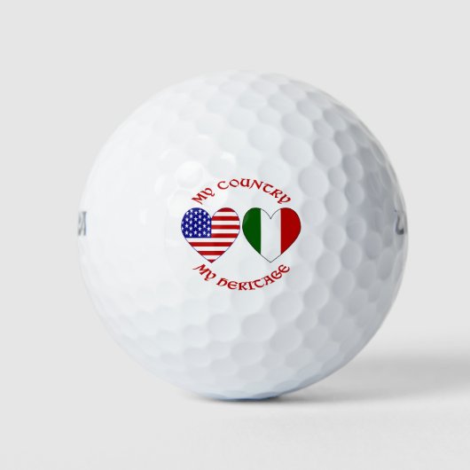 Italiaans Amerikaans Mijn land Mijn erfgoed Golfballen (Voorkant)